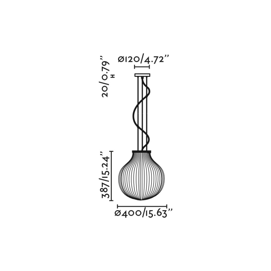 FARO 28301 - Kattokruunu johdossa ISABELLE 1xE27/15W/230V halkaisija 40 cm valkoinen