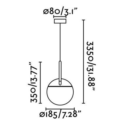 FARO 28375 - Kattokruunu narulla MINE 1xE27/40W/230V