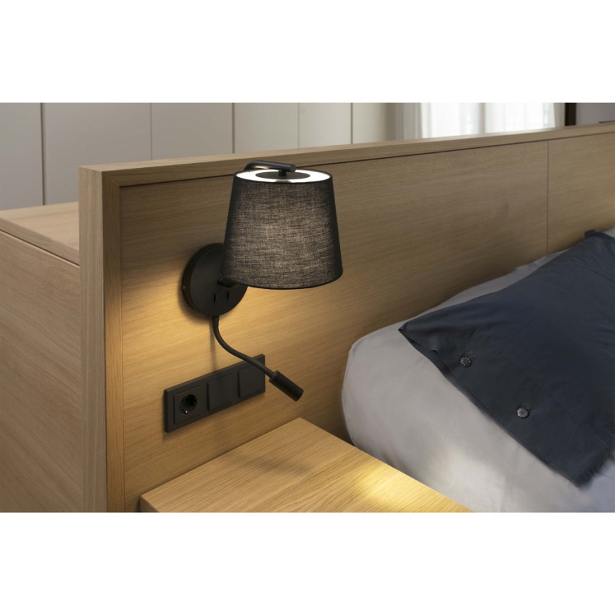 FARO 29330 - LED-seinävalaisin BERNI 1xE27/20W/230V + 1xLED/3W