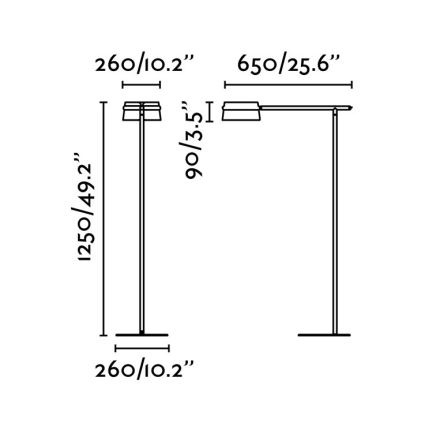 FARO 29569 - Himmennettävä LED-lattiavalaisin LOOP LED / 6W / 230V
