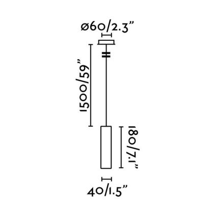 FARO 29894 - LED-kattokruunu narussa ORA LED/4W/230V valkoinen