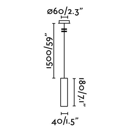 FARO 29895 - LED -kattokruunu narussa ORA LED / 4W / 230V musta
