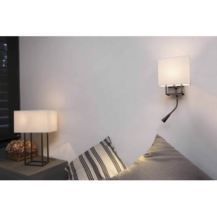 FARO 29983 - LED-seinävalaisin VESPER 1xE14/20W/230V + LED/1W