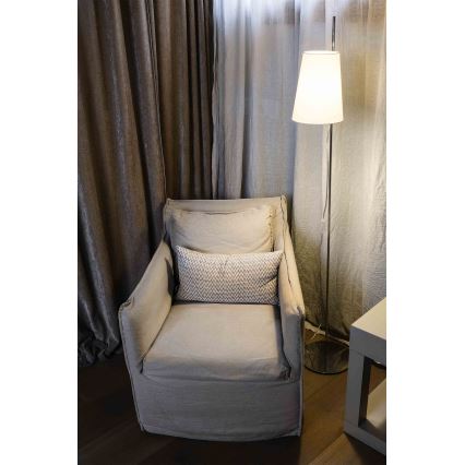 FARO 29998 - Lattiavalaisin LUPE 1xE27 / 20W / 230V kiiltävä kromi