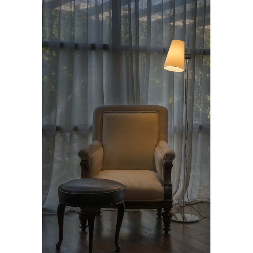 FARO 29998 - Lattiavalaisin LUPE 1xE27 / 20W / 230V kiiltävä kromi