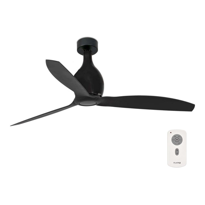 FARO 32030 - Kattotuuletin MINI ETERFAN musta + kauko-ohjaus