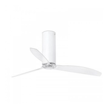 FARO 32034 - Kattotuuletin TUBE FAN valkoinen/läpinäkyvä