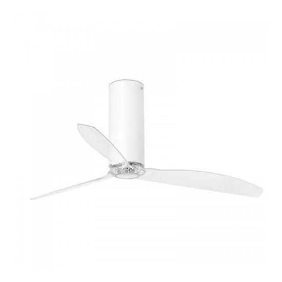 FARO 32034 - Kattotuuletin TUBE FAN valkoinen/läpinäkyvä