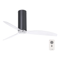 FARO 32035 - Kattotuuletin TUBE FAN musta/läpinäkyvä + kauko-ohjaus