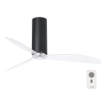 FARO 32036 - Kattotuuletin TUBE FAN musta/läpinäkyvä + kauko-ohjaus