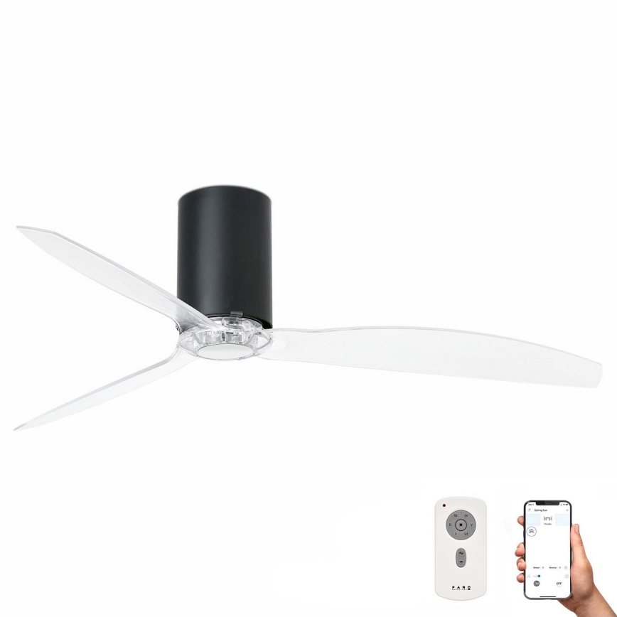 FARO 32041WP - Kattotuuletin MINI TUBE FAN M musta d. 128 cm SMART + RC