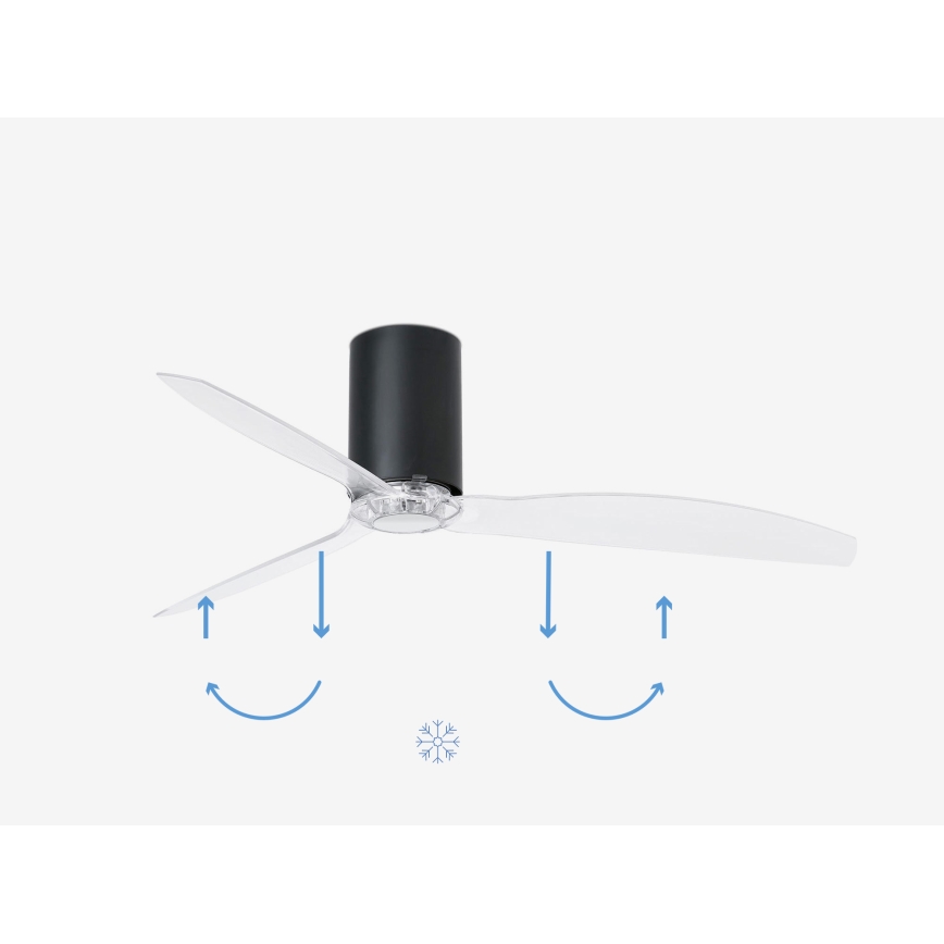 FARO 32041WP - Kattotuuletin MINI TUBE FAN M musta d. 128 cm SMART + RC