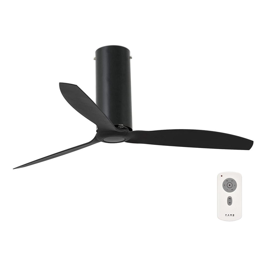 FARO 32060 - Kattotuuletin TUBE FAN musta + kauko-ohjaus
