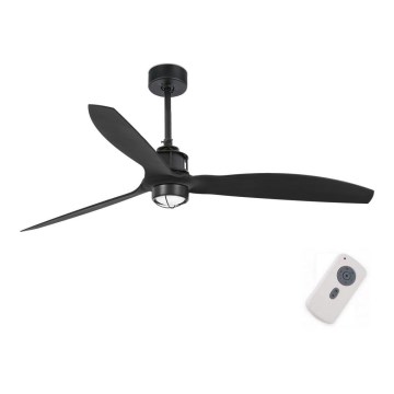 FARO 32100-10 - LED Kattotuuletin JUST FAN LED/17W/230V musta + kauko-ohjaus
