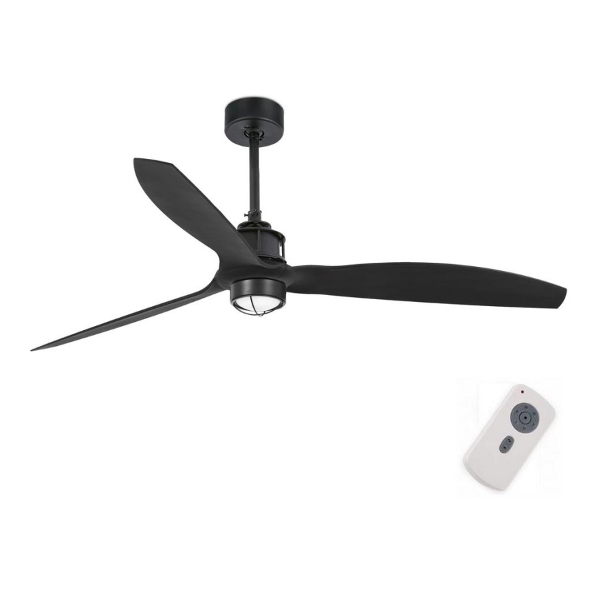 FARO 32100-10 - LED Kattotuuletin JUST FAN LED/17W/230V musta + kauko-ohjaus
