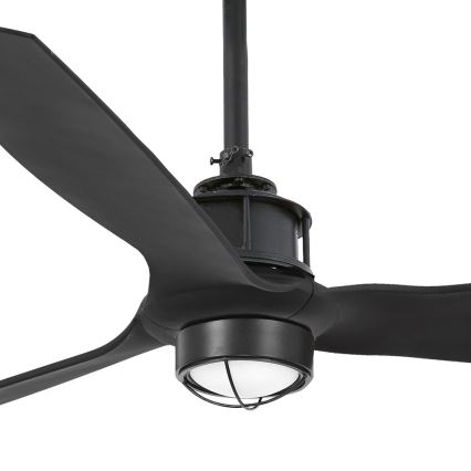 FARO 32100-10 - LED Kattotuuletin JUST FAN LED/17W/230V musta + kauko-ohjaus