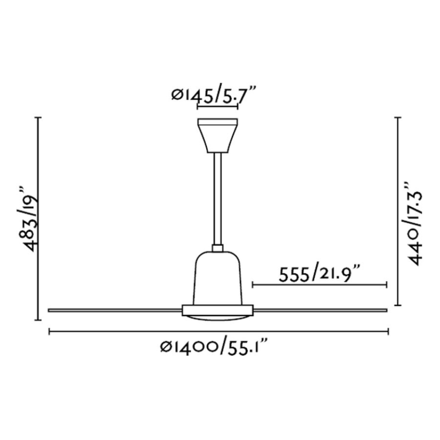 FARO 33001 - Kattotuuletin INDUS