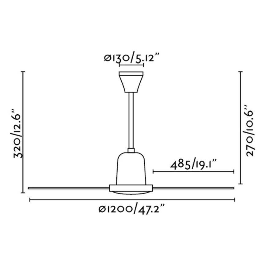 FARO 33005 - Kattotuuletin ECO INDUS valkoinen