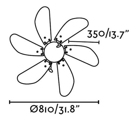 FARO 33179 - Kattotuuletin PALAO 1xE14/40W/230V