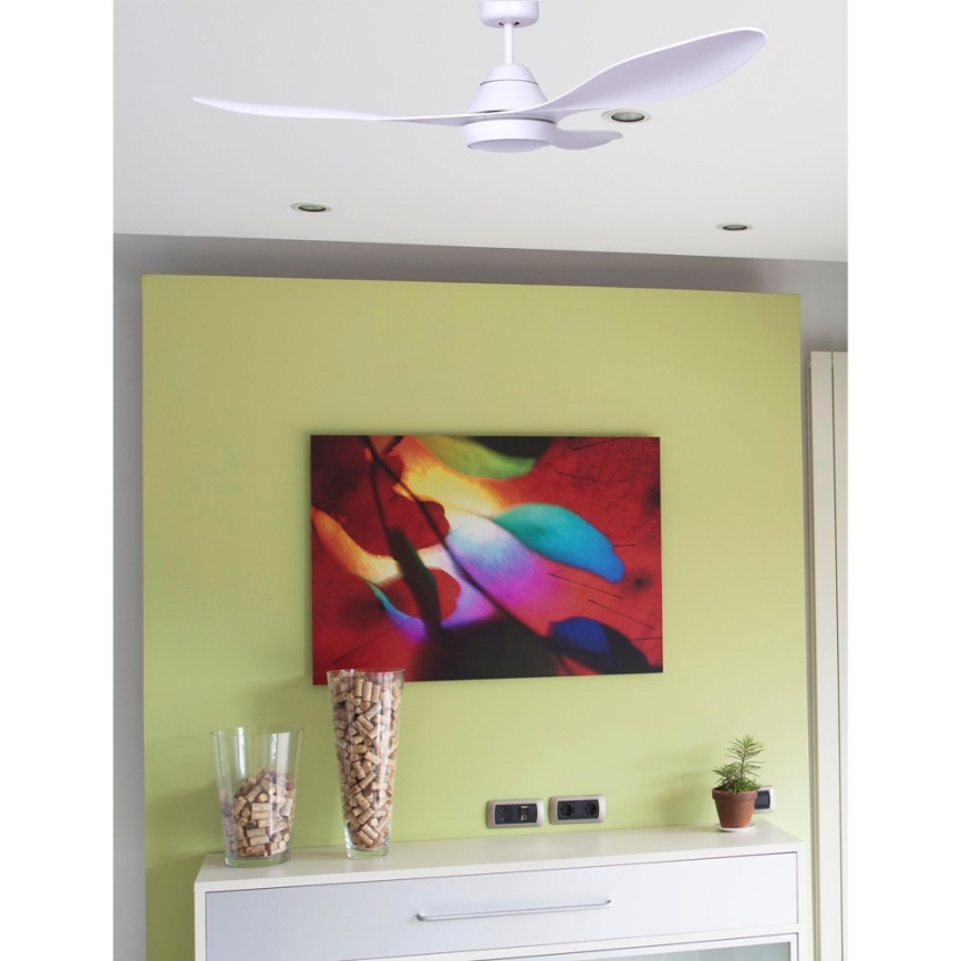 FARO 33346 - LED Kattotuuletin POLARIS LED/18W/230V valkoinen