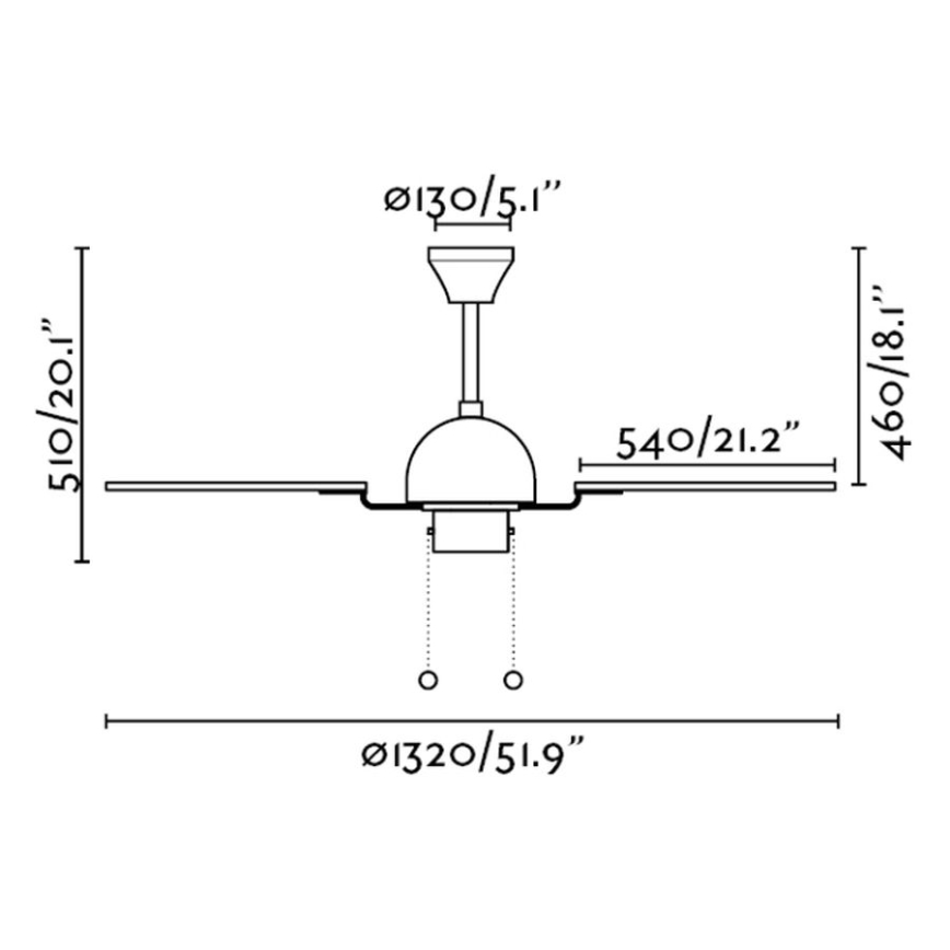 FARO 33352 - Kattotuuletin CUBA