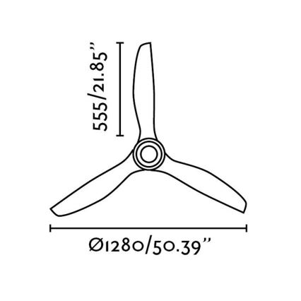 FARO 33382 - Kattotuuletin MINI ETERFAN + kauko-ohjaus