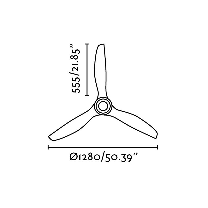 FARO 33382 - Kattotuuletin MINI ETERFAN + kauko-ohjaus