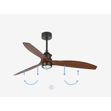 FARO 33395-10 - LED Kattotuuletin JUST FAN LED/16W/230V musta/ruskea + kauko-ohjaus