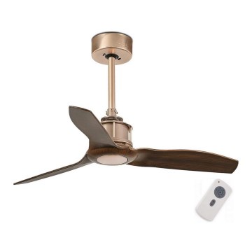 FARO 33423 - Kattotuuletin JUST FAN ruskea/kupari + kauko-ohjaus