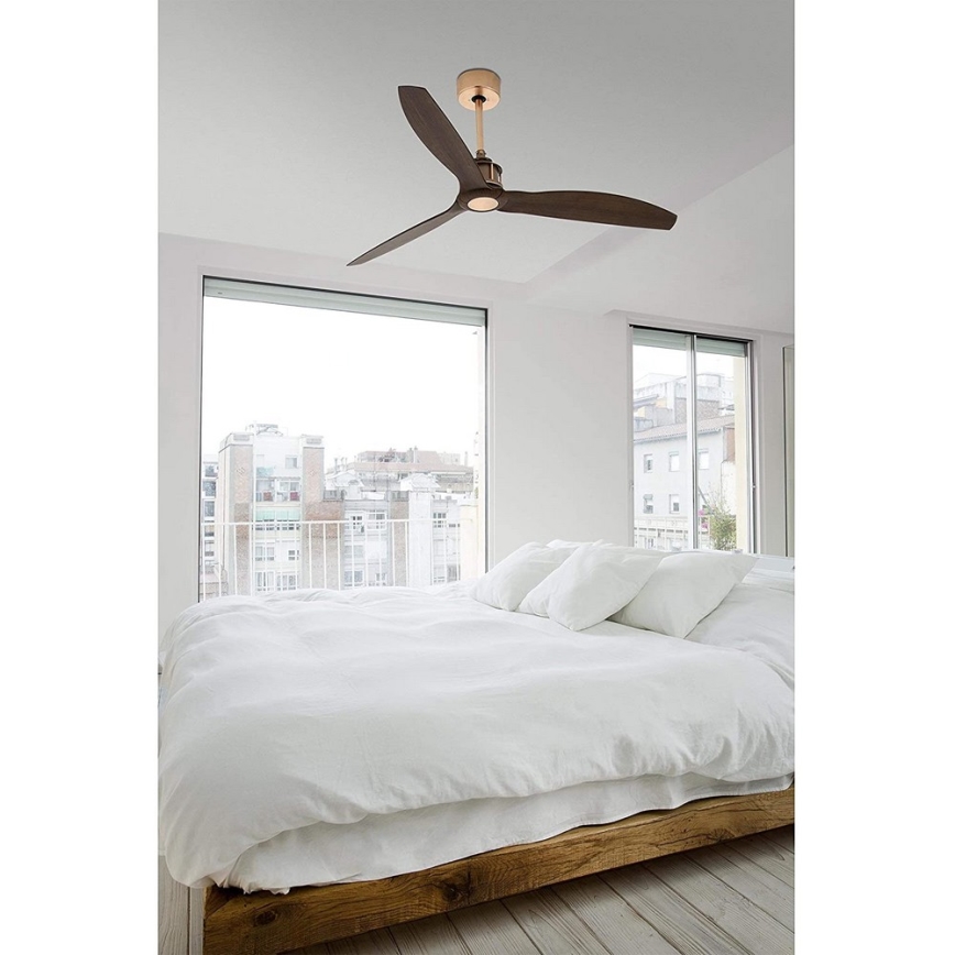 FARO 33423 - Kattotuuletin JUST FAN ruskea/kupari + kauko-ohjaus