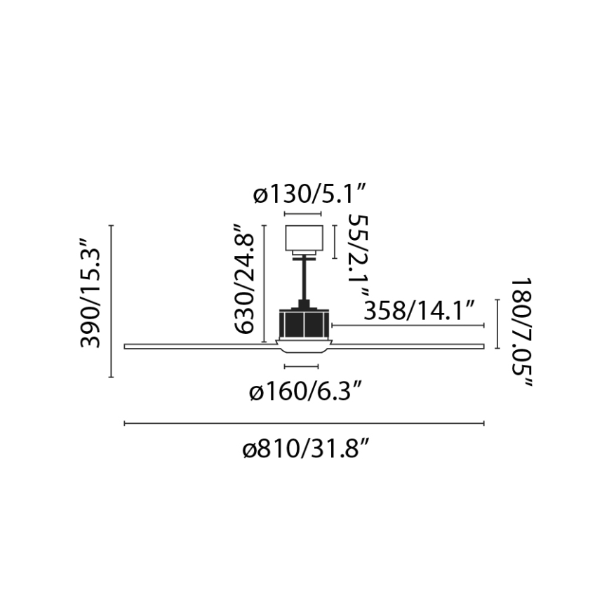 FARO 33425 - Kattotuuletin JUSTFAN