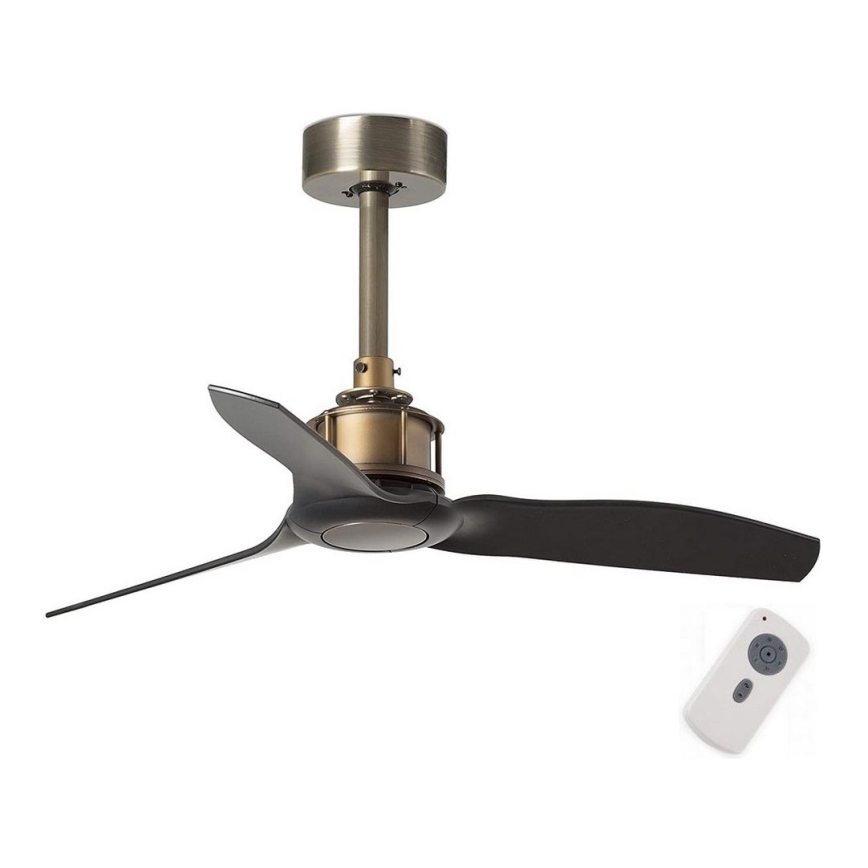 FARO 33429 - Kattotuuletin JUST FAN musta/kulta + kauko-ohjaus