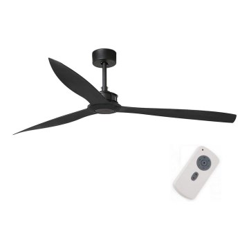 FARO 33432 - Kattotuuletin JUST FAN XL halkaisija 178 cm musta + kauko-ohjaus