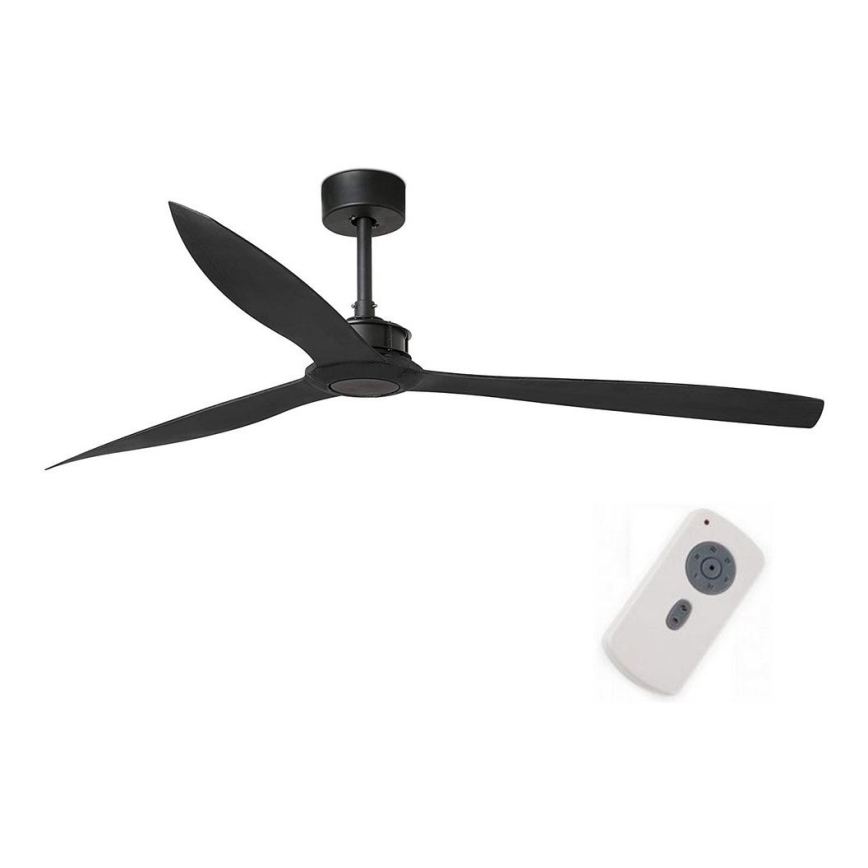 FARO 33432 - Kattotuuletin JUST FAN XL halkaisija 178 cm musta + kauko-ohjaus