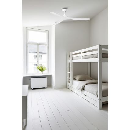 FARO 33446WT - Kattotuuletin GOTLAND L valkoinen halkaisija 132 cm Wi-Fi Tuya + kauko-ohjaus