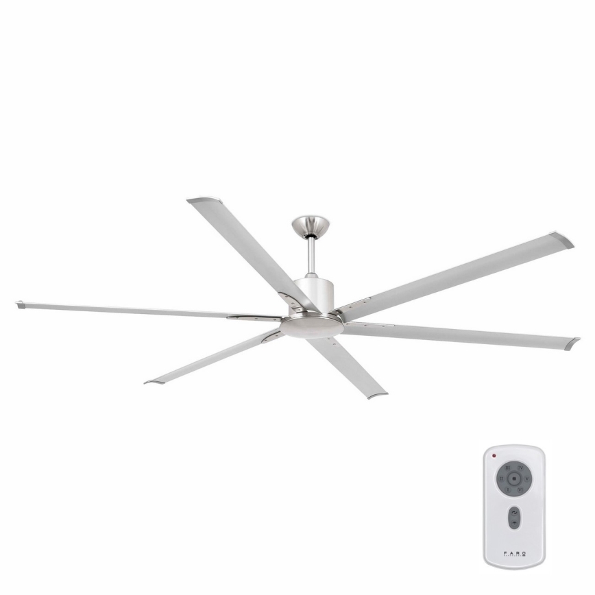 FARO 33465A - Kattotuuletin ANDROS XL mattakromi + kauko-ohjaus
