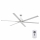 FARO 33465A - Kattotuuletin ANDROS XL mattakromi + kauko-ohjaus