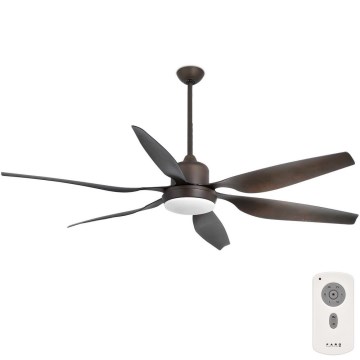 FARO 33466A - Kattotuuletin TILOS 2xE27/15W/230V wenge + kauko-ohjaus