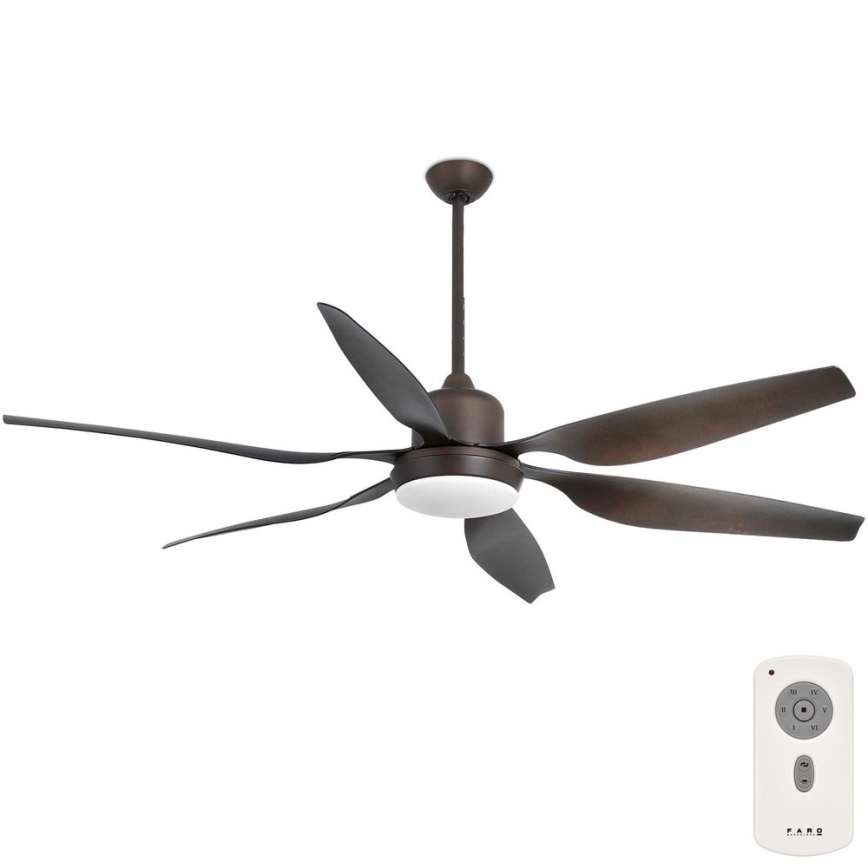 FARO 33466A - Kattotuuletin TILOS 2xE27/15W/230V wenge + kauko-ohjaus