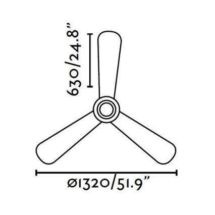 FARO 33472N - Kattotuuletin NIAS mattakromi/ruskea halkaisija 132 cm + kauko-ohjaus