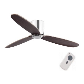 FARO 33472N - Kattotuuletin NIAS mattakromi/ruskea halkaisija 132 cm + kauko-ohjaus