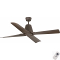 FARO 33490 - Kattotuuletin TYPHOON IP44 ruskea + kauko-ohjaus