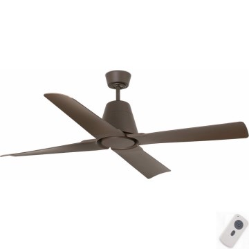 FARO 33490 - Kattotuuletin TYPHOON IP44 ruskea + kauko-ohjaus