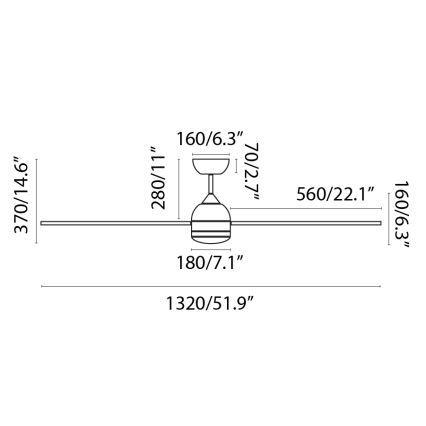 FARO 33524WP - LED Kattotuuletin POROS L LED/19W/230V puu/valkoinen d. 132 cm SMART + RC