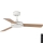 FARO 33603DC - Kattoilmaisin MINI MALLORCA Ruskea/valkoinen Ø 106 cm + kaukosäädin