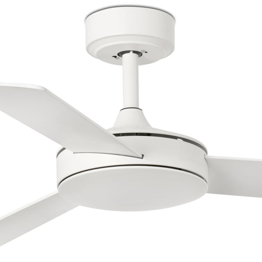 FARO 33603DCWT - Kattotuuletin MINI MALLORCA S ruskea/valkoinen halkaisija 106 cm Wi-Fi Tuya + kauko-ohjaus