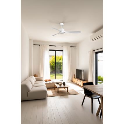 FARO 33750DC - Kattotuuletin LUZON L valkoinen + kauko-ohjaus