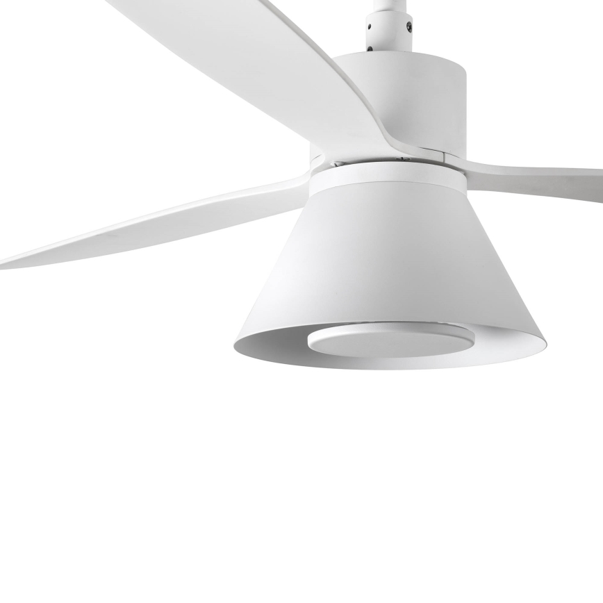 FARO 33760WT-22 - LED-himmennettävä kattotuuletin AMELIA L CONE LED/20W/230V 2700/3500/5000K valkoinen halkaisija 132 cm Wi-Fi Tuya + kaukosäädin