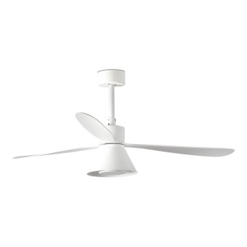 FARO 33760WT-22 - LED himmennettävä kattotuuletin AMELIA L CONE LED/20W/230V 2700/3500/5000K valkoinen halkaisija 132 cm Wi-Fi Tuya + kauko-ohjaus