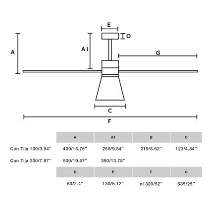 FARO 33760WT-22 - LED himmennettävä kattovalo AMELIA L CONE LED/20W/230V 2700/3500/5000K valkoinen halkaisija 132 cm Wi-Fi Tuya + kauko-ohjaus